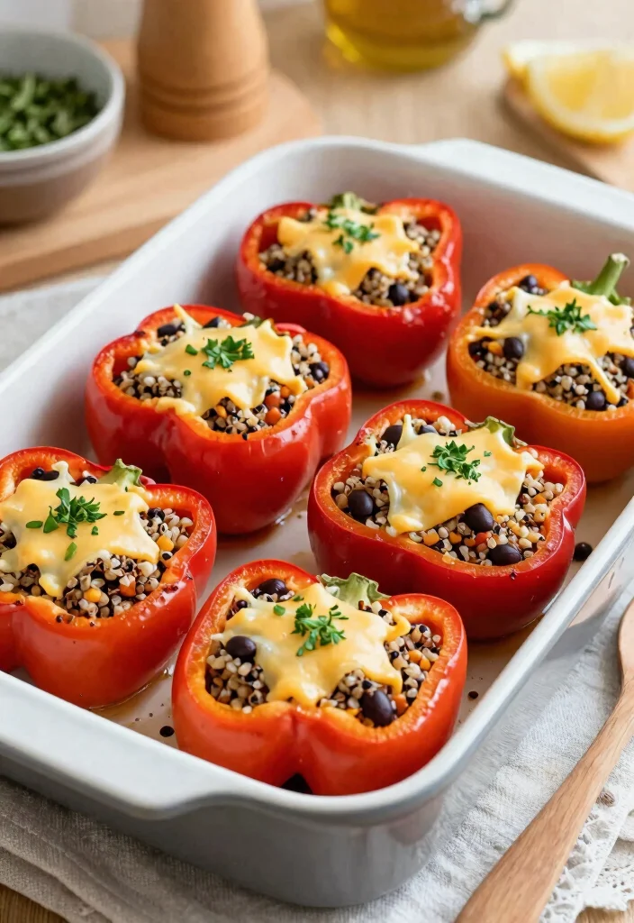 18 Gluten Free Vegetarian Recipes: Healthy Flavorful Plates - 10. Stuffed Bell Peppers 1