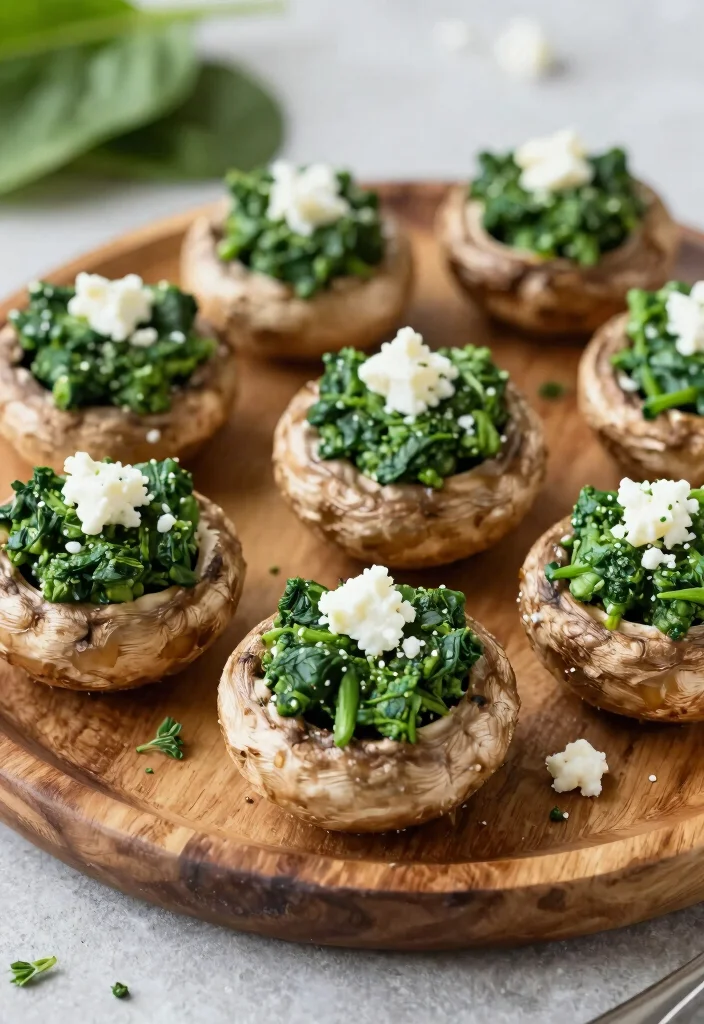 18 Gluten Free Vegetarian Recipes: Healthy Flavorful Plates - 11. Spinach & Feta Stuffed Portobello Mushrooms 1