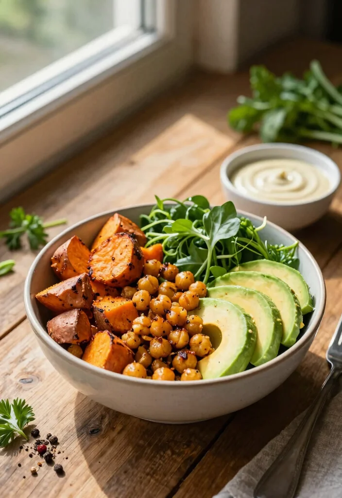 18 Gluten Free Vegetarian Recipes: Healthy Flavorful Plates - 2. Sweet Potato & Chickpea Buddha Bowl 1