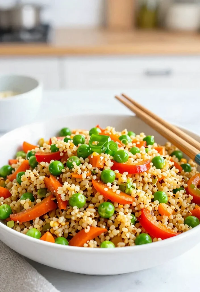 18 Gluten Free Vegetarian Recipes: Healthy Flavorful Plates - 4. Vegetable Fried Quinoa 1