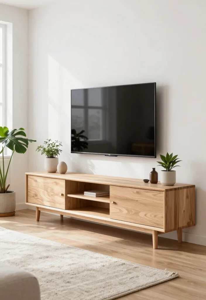15 Drawing Room TV Unit Ideas With Elegant Finish - 1. Scandinavian Simplicity 1