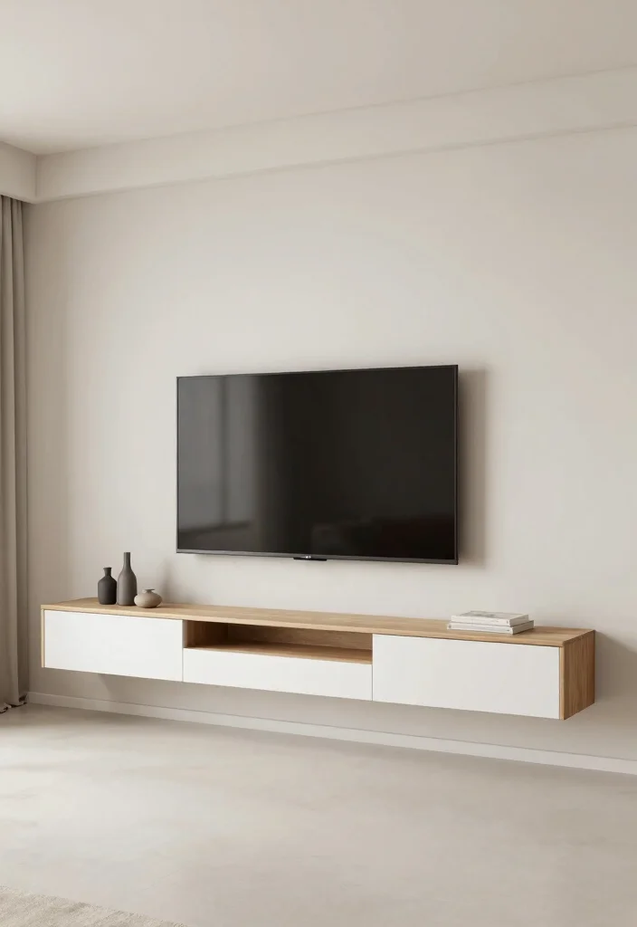 15 Drawing Room TV Unit Ideas With Elegant Finish - 10. Floating TV Units 1