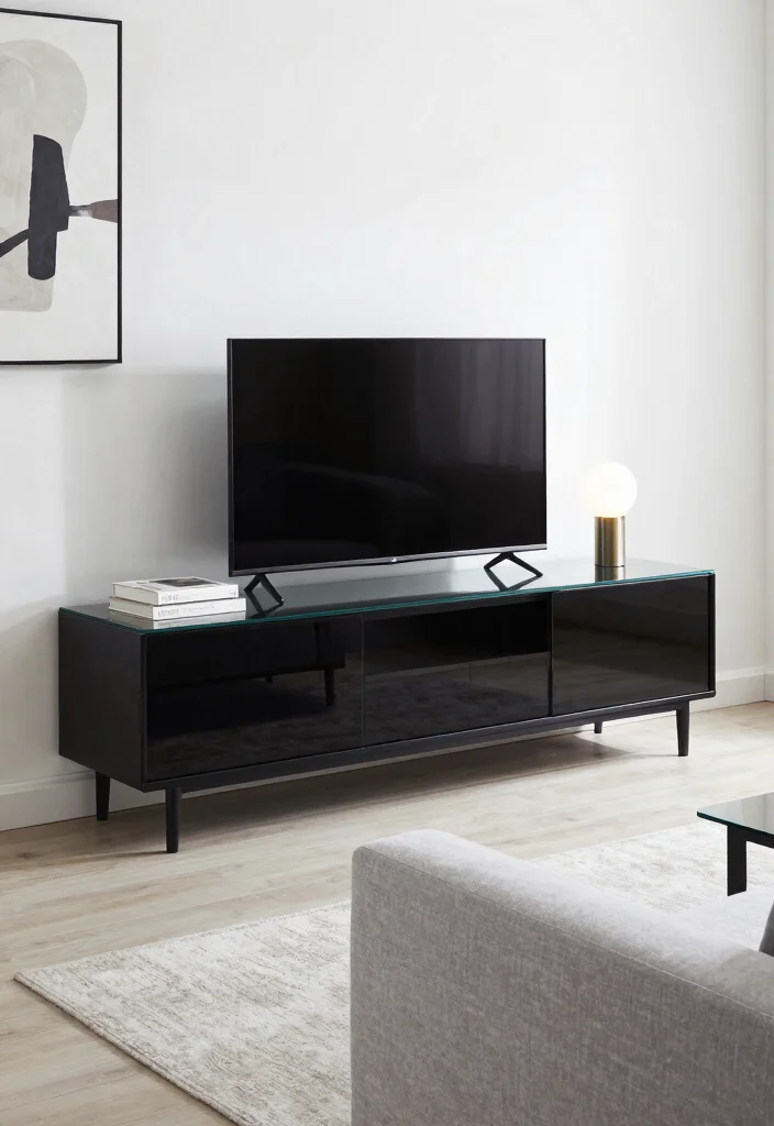 15 Drawing Room TV Unit Ideas With Elegant Finish - 3. Elegant Minimalism 1