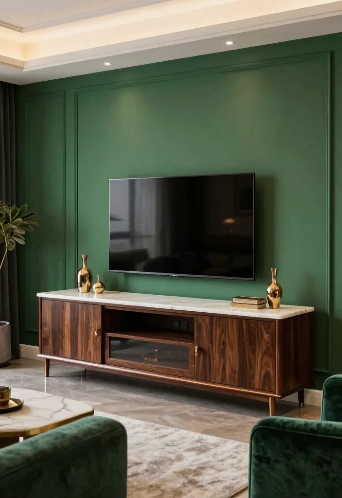 15 Drawing Room TV Unit Ideas With Elegant Finish - 9. Luxurious Touches 1