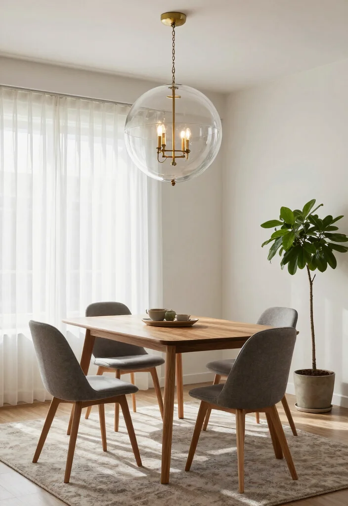 15 Low Profile Chandelier Ideas With Sleek Modern Glow - 1. Sleek Glass Globe Chandelier 1