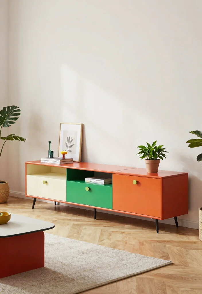 15 Unique TV Stand Ideas That Make a Statement - 14. Modular Design Stand 1