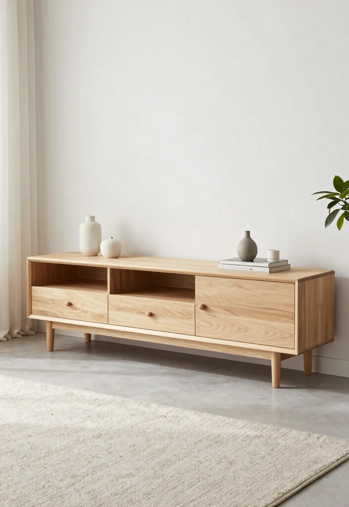 15 Unique TV Stand Ideas That Make a Statement - 6. Scandinavian Simplicity 1