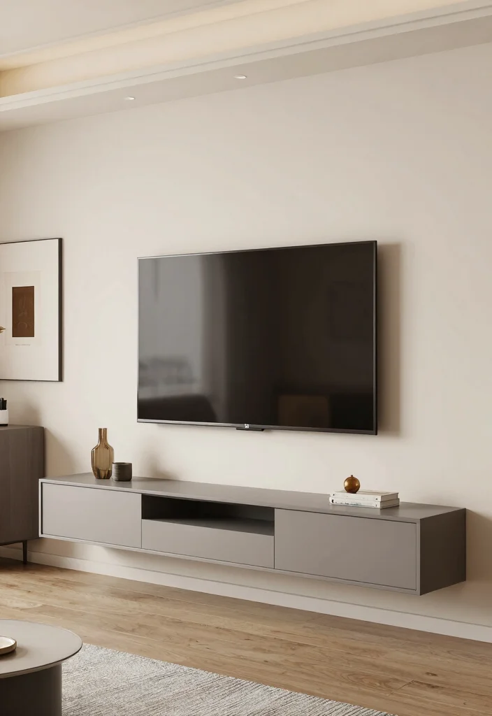 15 Unique TV Stand Ideas That Make a Statement - 7. Floating TV Stand 1