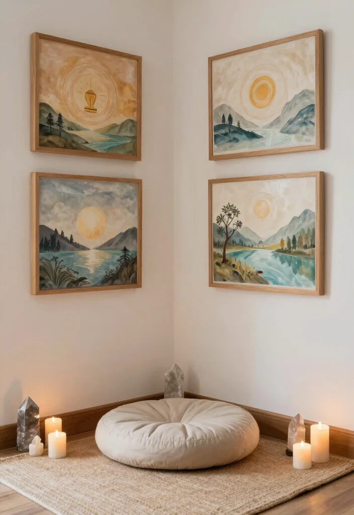 15 Witchy Wall Art Ideas With Mystical Aesthetic Vibes 14 15 Witchy Wall Art Ideas With Mystical Aesthetic Vibes - 13. Spiritual and Meditation Art 1