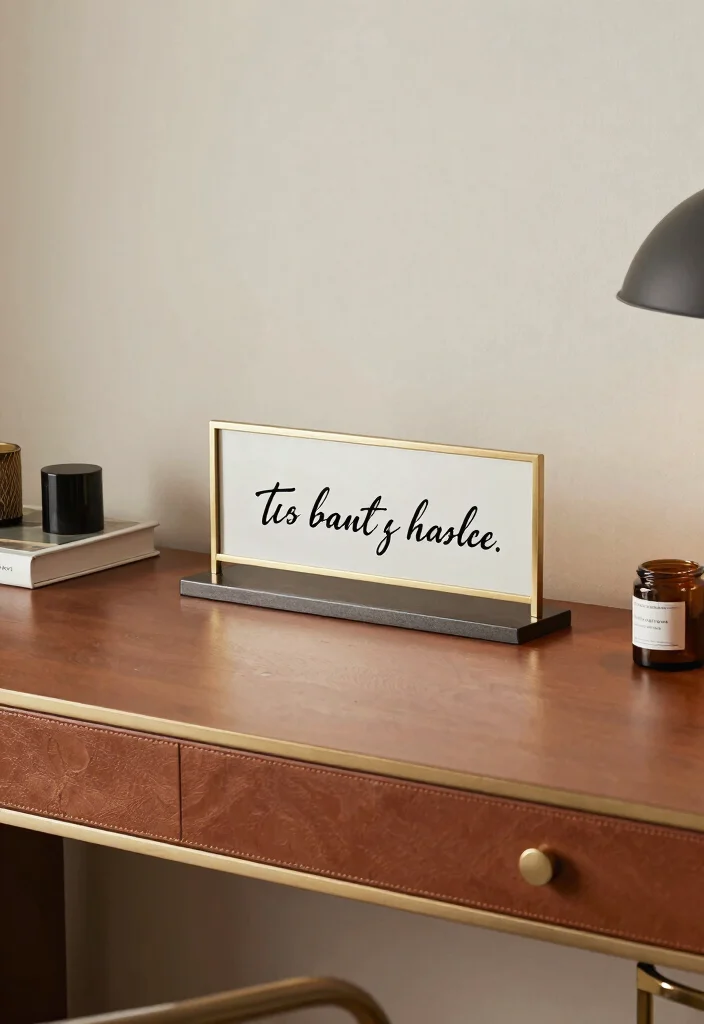 16 Elegant Desk Setup Ideas With Sophisticated Style - 16. The Final Touch: Elegance in Details 1