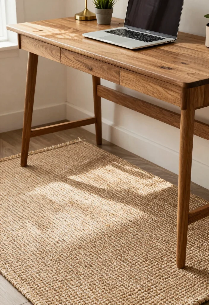 16 Home Office Rug Ideas That Elevate Your Workspace 2 16 Home Office Rug Ideas That Elevate Your Workspace - 1. Sustainable Jute Rugs 1