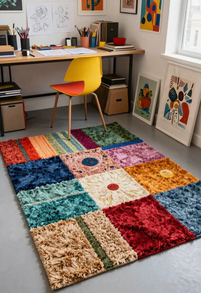 16 Home Office Rug Ideas That Elevate Your Workspace 11 16 Home Office Rug Ideas That Elevate Your Workspace - 10. Recycled Material Rugs 1