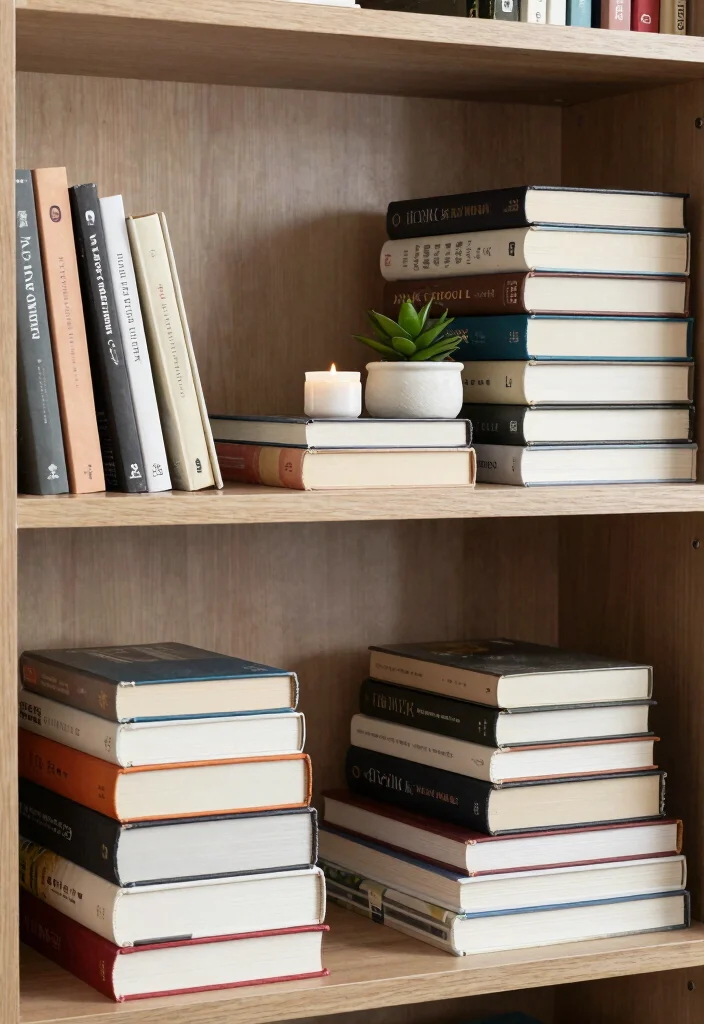 16 Living Room Shelf Ideas That Look Designer Styled 5 16 Living Room Shelf Ideas That Look Designer Styled - 4. Layered Books 1