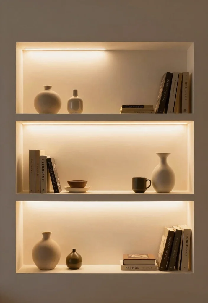 16 Living Room Shelf Ideas That Look Designer Styled 10 16 Living Room Shelf Ideas That Look Designer Styled - 9. Incorporate Lighting 1