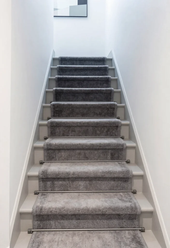 16 Rug Runner Stairs Ideas That Add Style & Safety 8 16 Rug Runner Stairs Ideas That Add Style & Safety - 7. Monochromatic Palettes for Cohesive Design 1