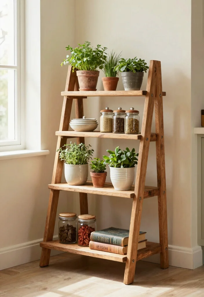 16 Wood Display Stand Ideas With Functional Style - 2. Rustic Tiered Display Stand 1