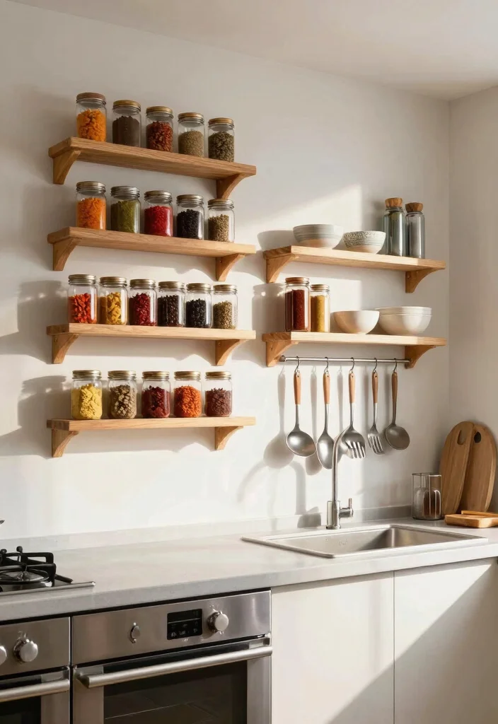 16 Wood Display Stand Ideas With Functional Style - 8. Wall-Mounted Wooden Racks 1