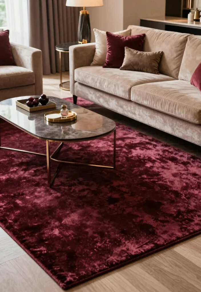 17 Lounge Carpet Ideas That Add Cozy Texture 15 17 Lounge Carpet Ideas That Add Cozy Texture - 14. Luxurious Velvet Rugs 1