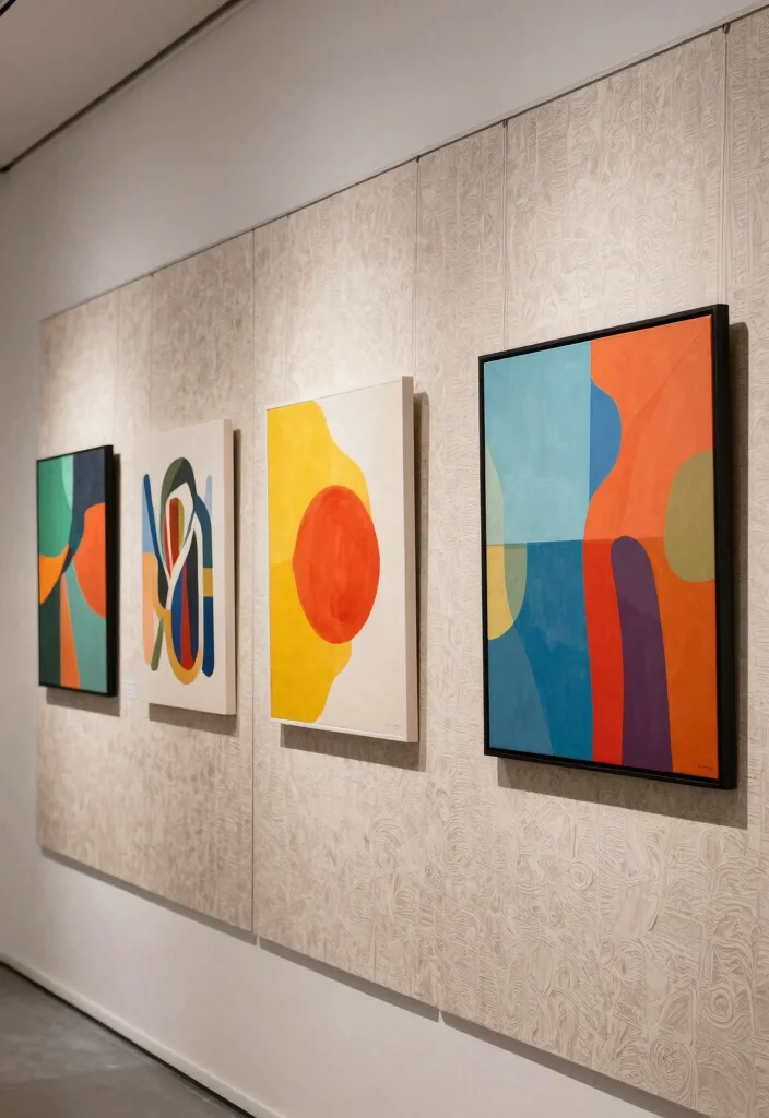 17 Wall Panels With Wallpaper Ideas That Elevate Interiors - 15. Incorporating Art with Wall Panels 1