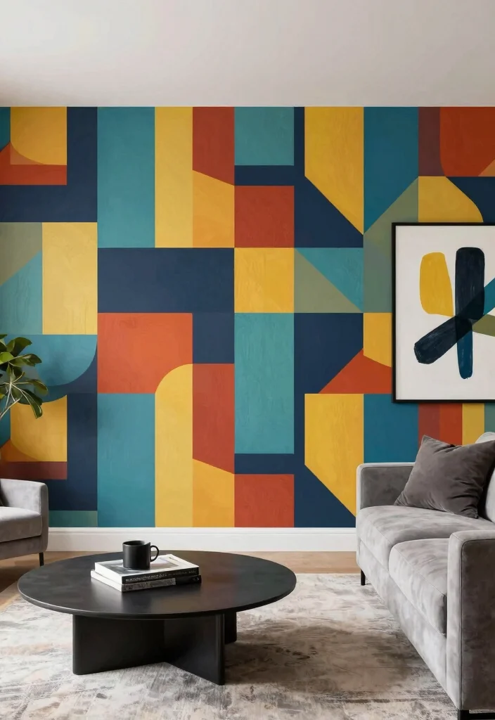 17 Wall Panels With Wallpaper Ideas That Elevate Interiors - 2. Geometric Patterns for a Modern Look 1