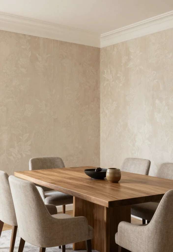 17 Wall Panels With Wallpaper Ideas That Elevate Interiors - 3. Textured Panels with Subtle Wallpaper 1