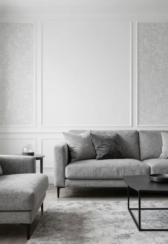 17 Wall Panels With Wallpaper Ideas That Elevate Interiors - 9. Monochrome Magic 1