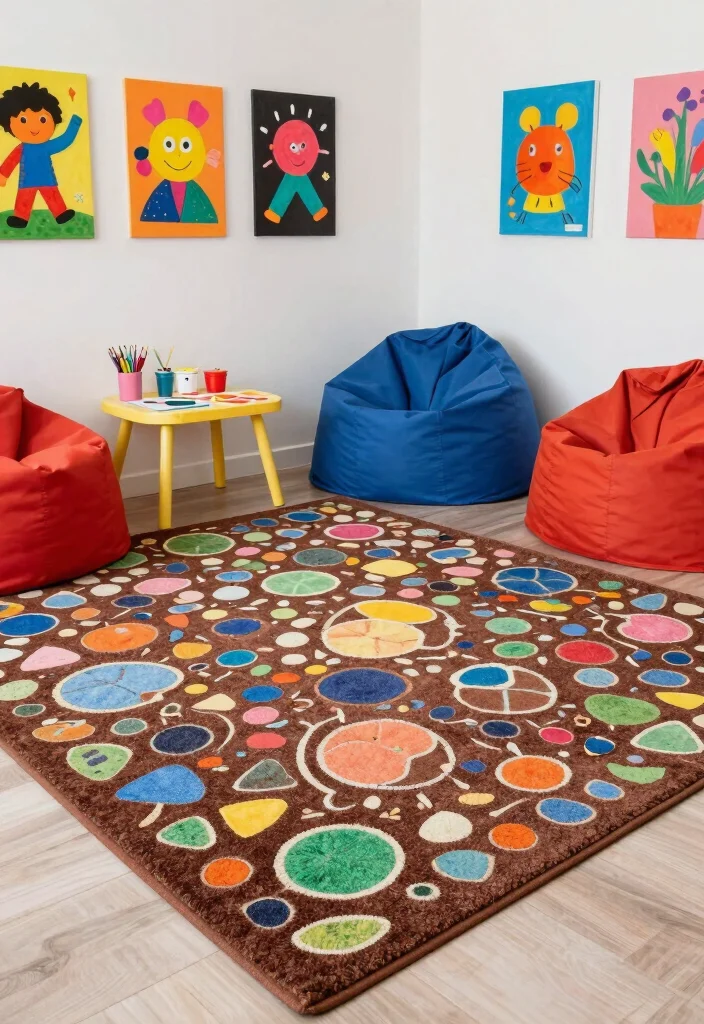 18 Brown Carpet Texture Ideas With Warm Earthy Tones 13 18 Brown Carpet Texture Ideas With Warm Earthy Tones - 12. Eclectic Mosaic for a Fun Twist 1