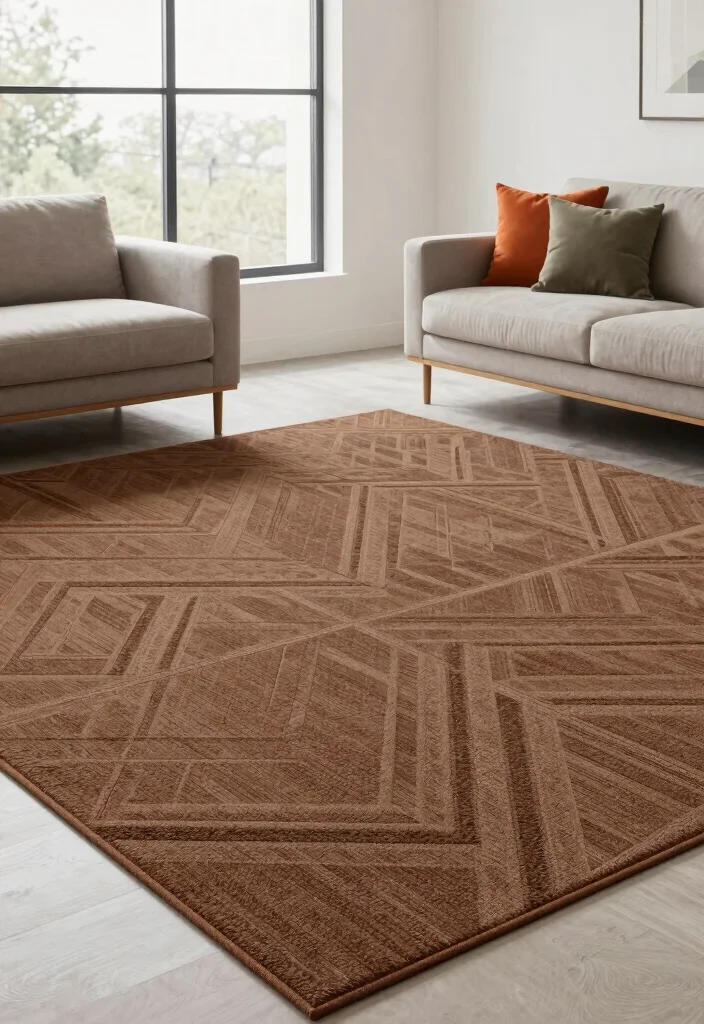 18 Brown Carpet Texture Ideas With Warm Earthy Tones 8 18 Brown Carpet Texture Ideas With Warm Earthy Tones - 7. Geometric Patterns for Modern Appeal 1