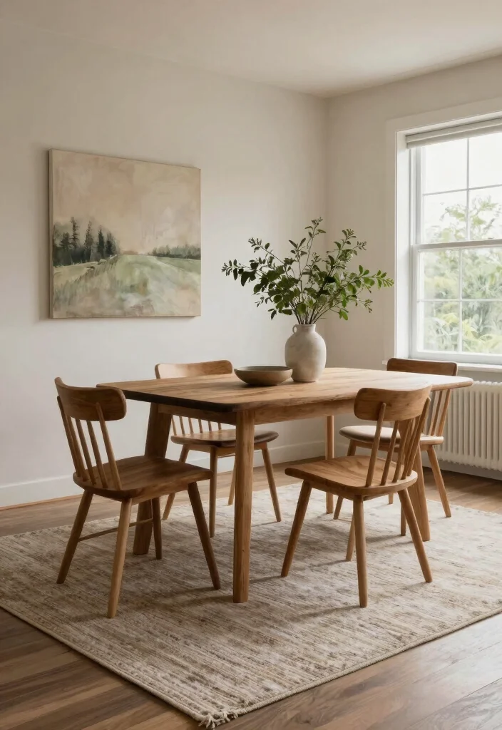 18 Dining Room Area Rug Ideas That Define the Space 10 18 Dining Room Area Rug Ideas That Define the Space - 9. Earthy Tones for a Grounded Feel 1