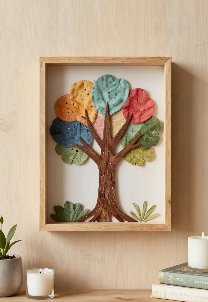18 Tree Wall Art Ideas With Nature Inspired Beauty - 15. Shadow Box Tree Art 1